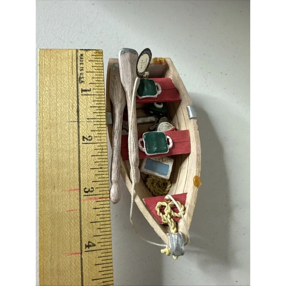 Fish Rowboat Christmas Ornament 